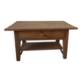 Coffee table made from a vintage solid oak table.