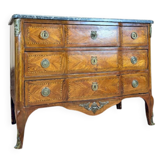 Kierchenbach Jean-adam chest of drawers in marquetry, Louis XVI period