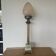 Large Art Deco column lamp metal Onyx frost glass
