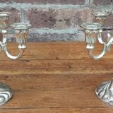 Paire de chandeliers 5 branches (estampillés Quist)