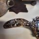 Antique bronze candle holder