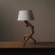 Brutalist lamp in olive wood, Provence, 1970s