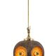 brown and orange ceramic Sputnik pendants, Germany, 1970s