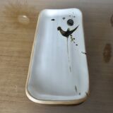 Plat en grès poterie de la colombe Vallauris 1960