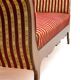 Reclining sofa in silk fabric