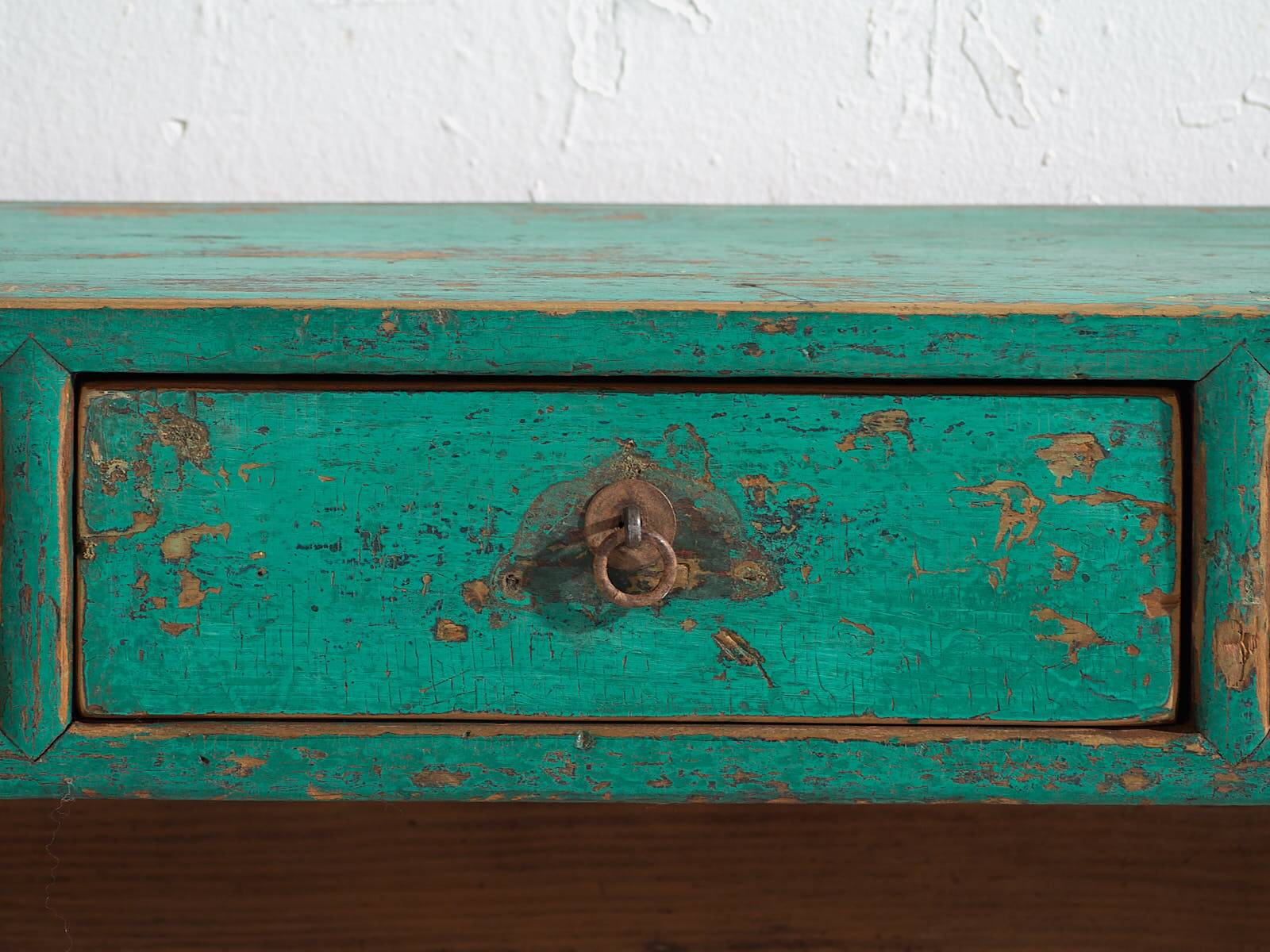 Antique oriental turquoise green TV cabinet (c.1900) #26