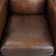 Characterful set of two vintage sheepskin armchairs with beautiful colours