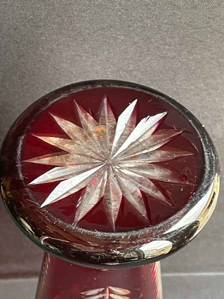 Baluster vase - cut blown crystal