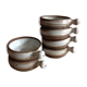 Set of 6 sandstone rammequins