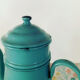 Vintage green enameled coffee pot