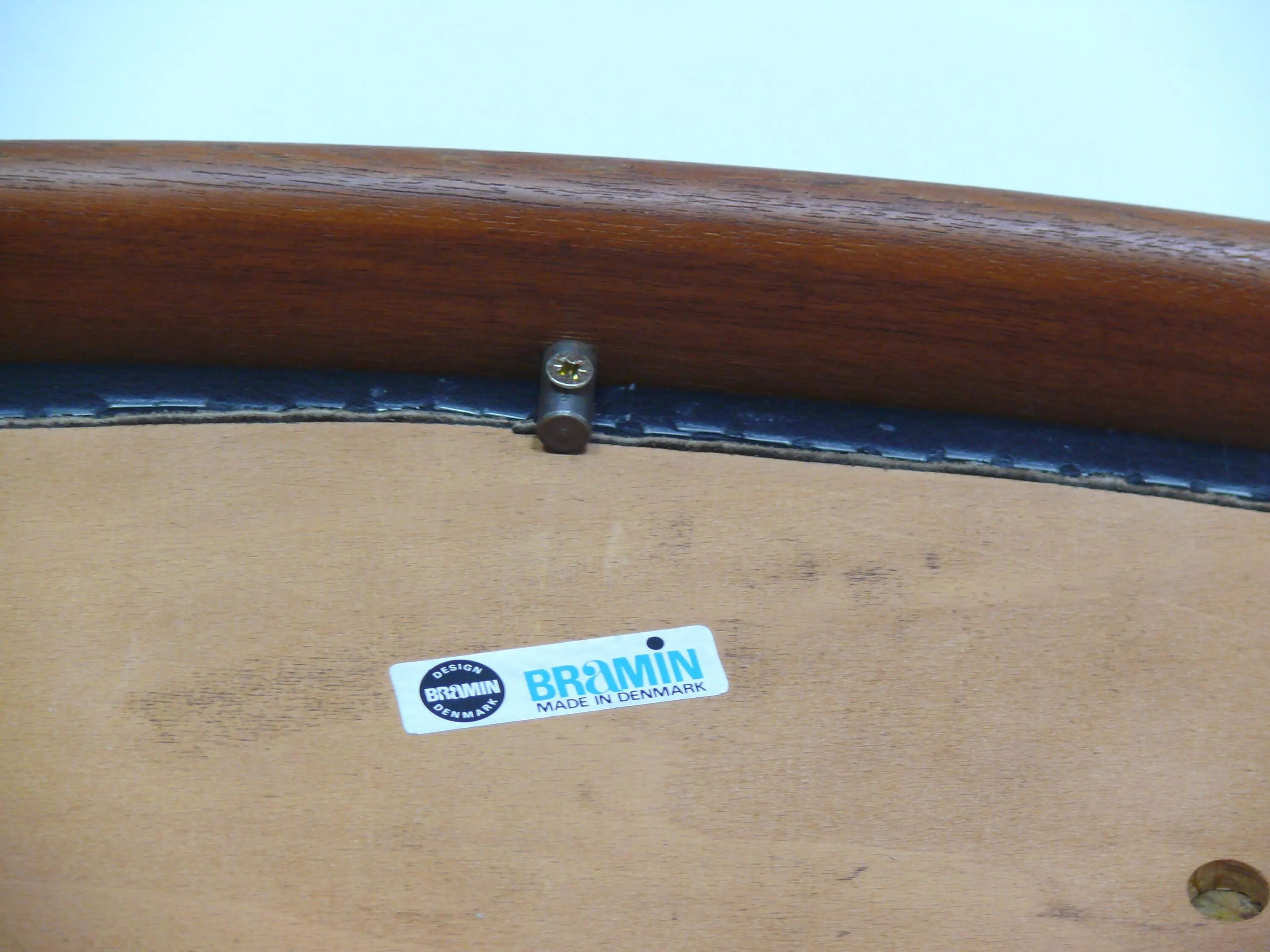 Ottoman - Stool, Teak - Artificial Leather, H.W. Klein for Bramin, Denmark - 1960s