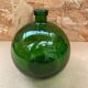 Antique Vintage Green Glass Dame Jeanne Float Ball Bottle