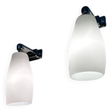 INDA 70s design opaline wall lights (X2)