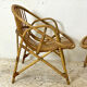 Paire de fauteuils en rotin vintage 60