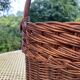 Woven wicker round basket