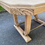 125cm hexagonal extendable art deco table