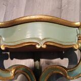 Pair Of Drop-shaped Consoles To Be Hanged, Lacquered And Gilt, Early 1900s