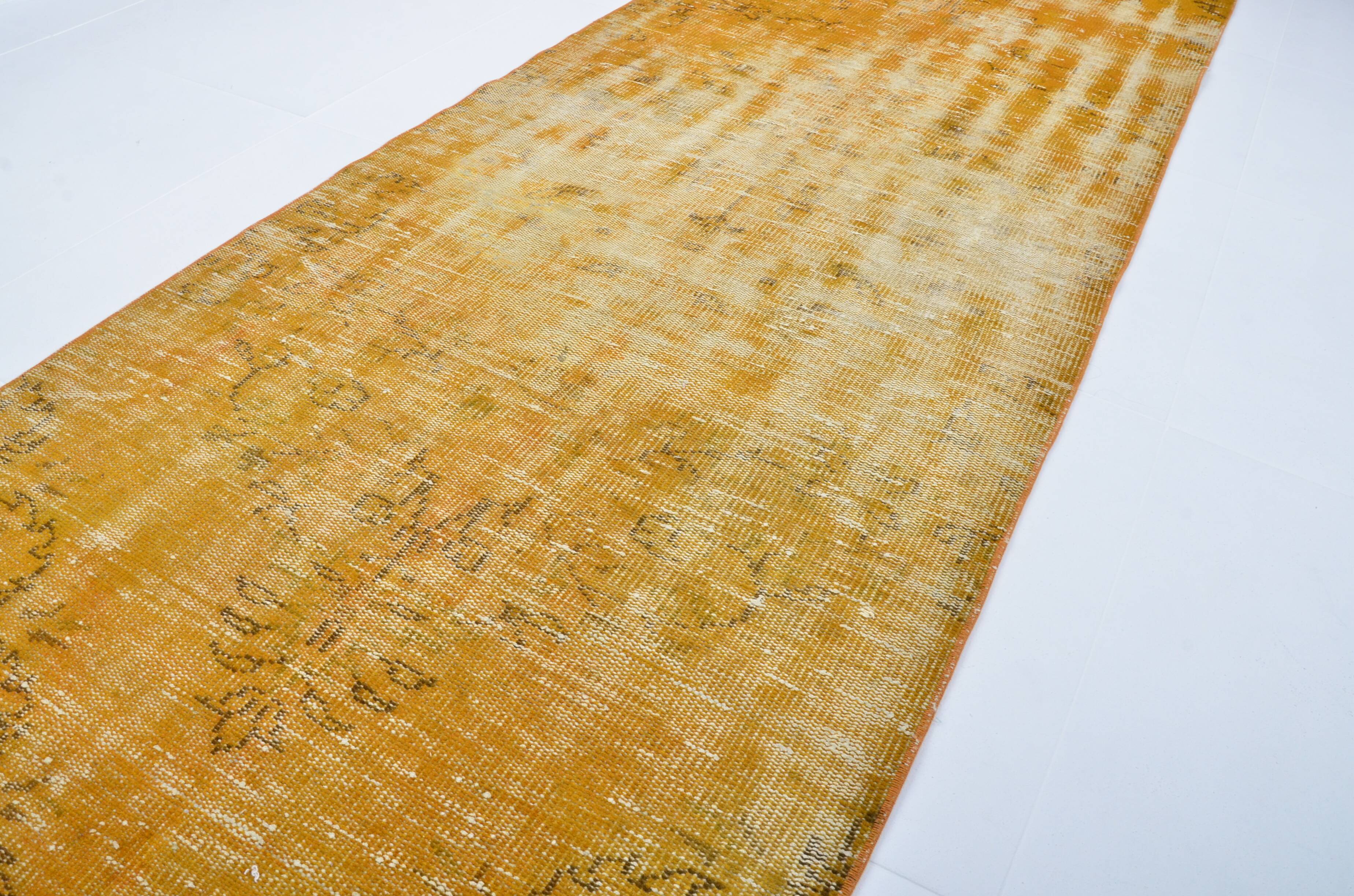 Turkish Vintage Oushak Runner Rug sku 3278