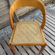Set of 6 caned chairs by Baumann, gondola model.