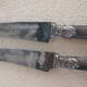 8 old knives with steel blades