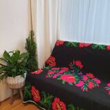 Vintage floral sofa cover, bedspread made by hand 200x150cm in Romania