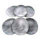 6 Assiettes plates en grès gris Modèle Crépuscule