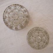 Set of 2 glass flower picks