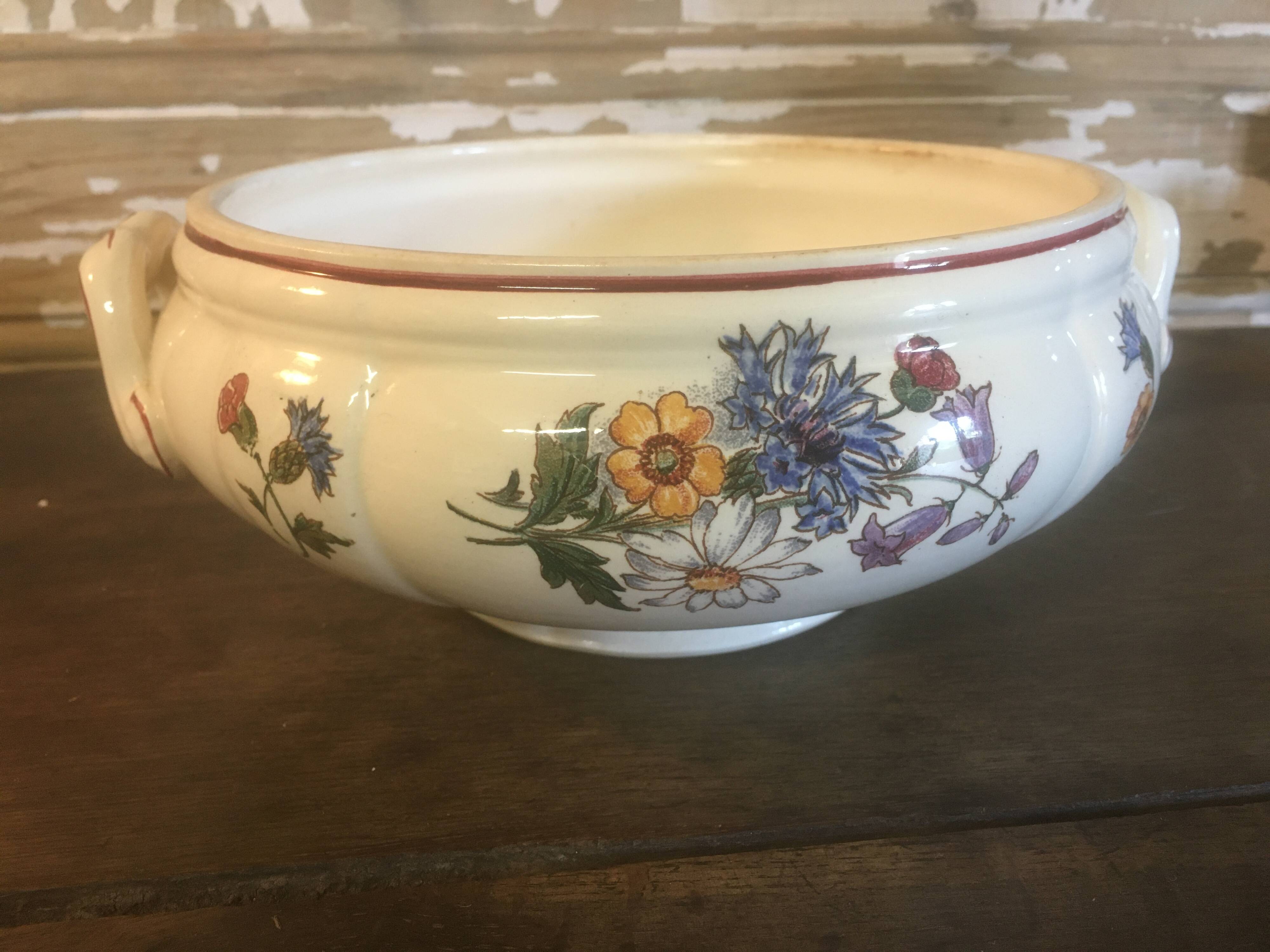 Tureen Sarreguemines France circa 1940-50