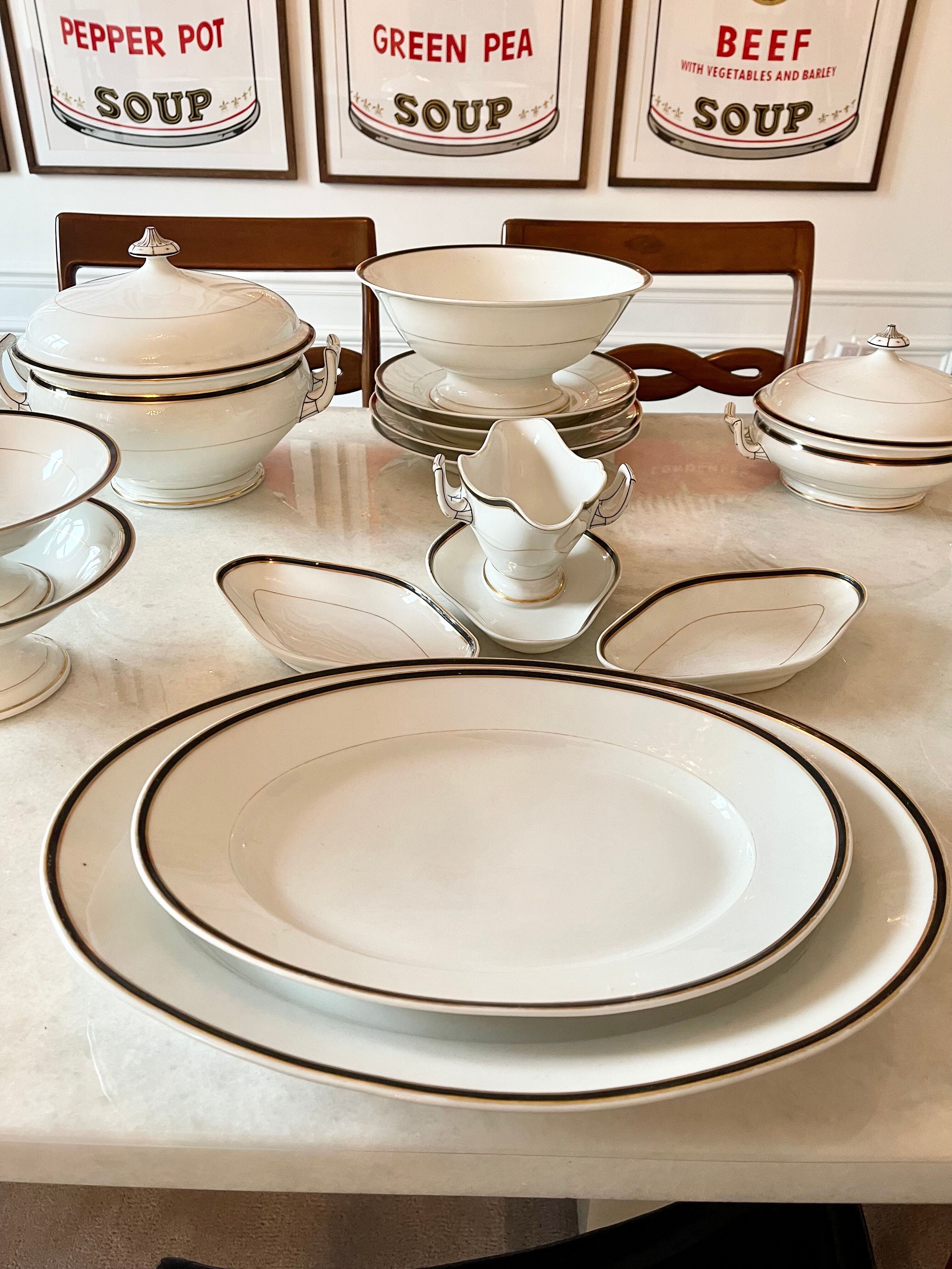 Table service in porcelain ch pillivuyt 81 pieces