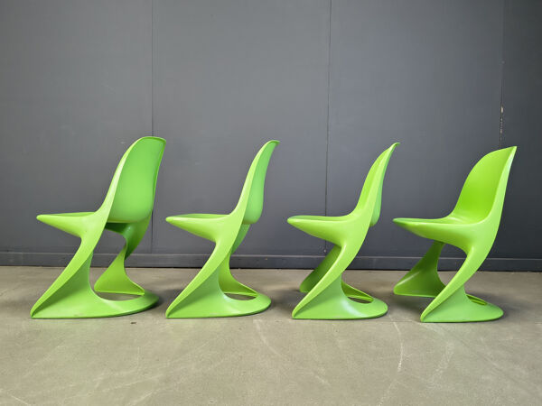 Ensemble de 4 chaises de salle à manger Casalino par Alexander Begge pour Casala, années 1970.