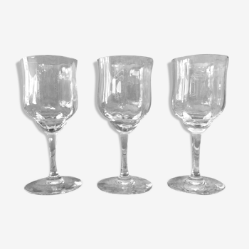 Set of 3 baccarat crystal glasses