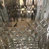 Vintage embossed glass whiskey decanter