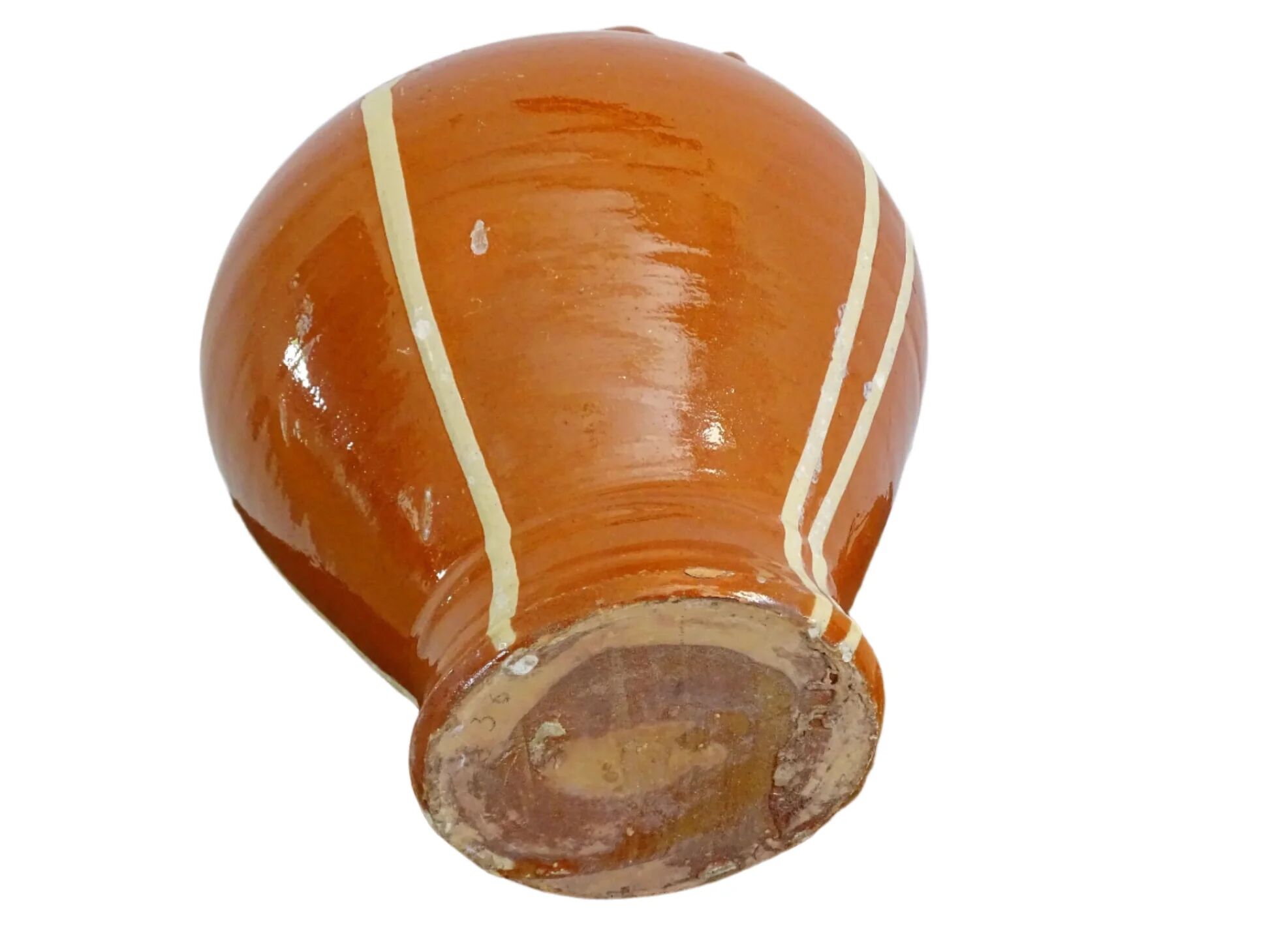 Français cruche ou gargoulette en poterie antique à glaçure rouge