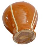 Français cruche ou gargoulette en poterie antique à glaçure rouge