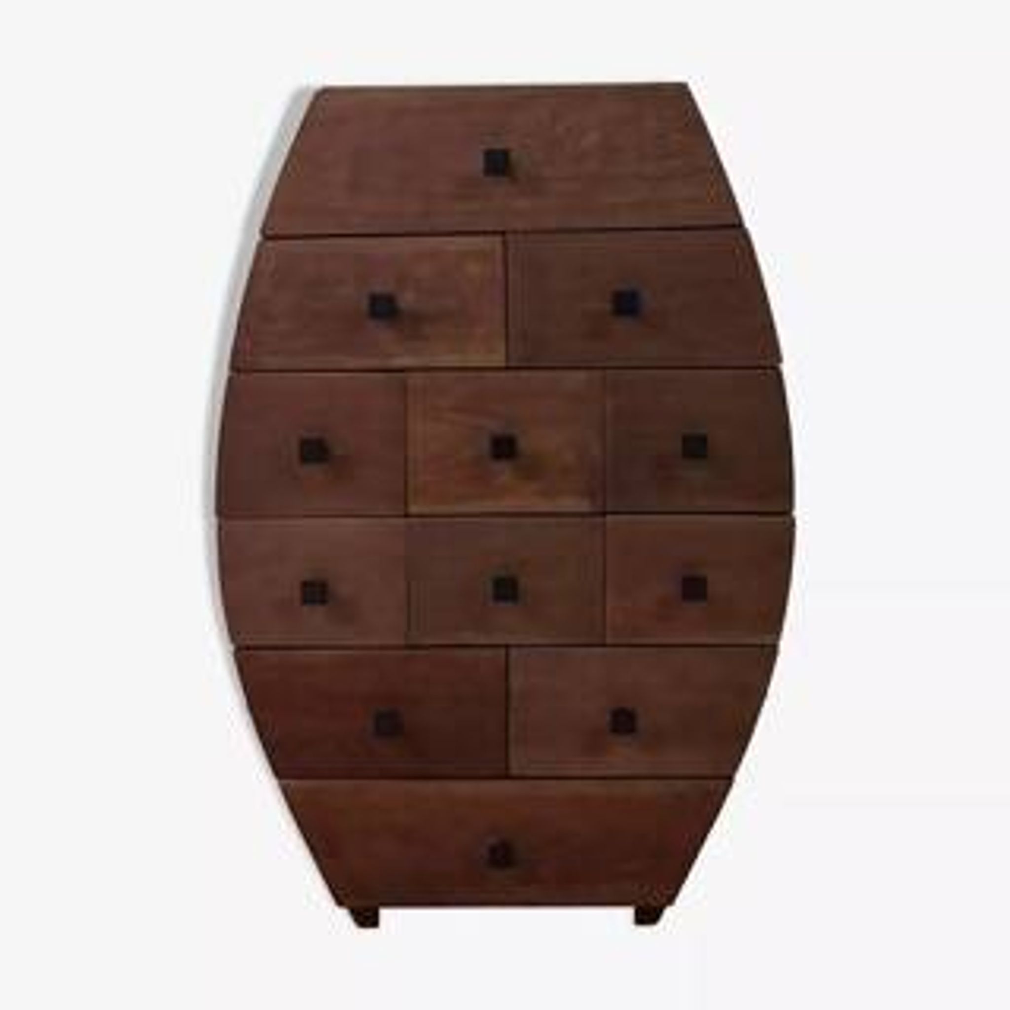 Meuble de rangement 12 tiroirs tonneau de vin