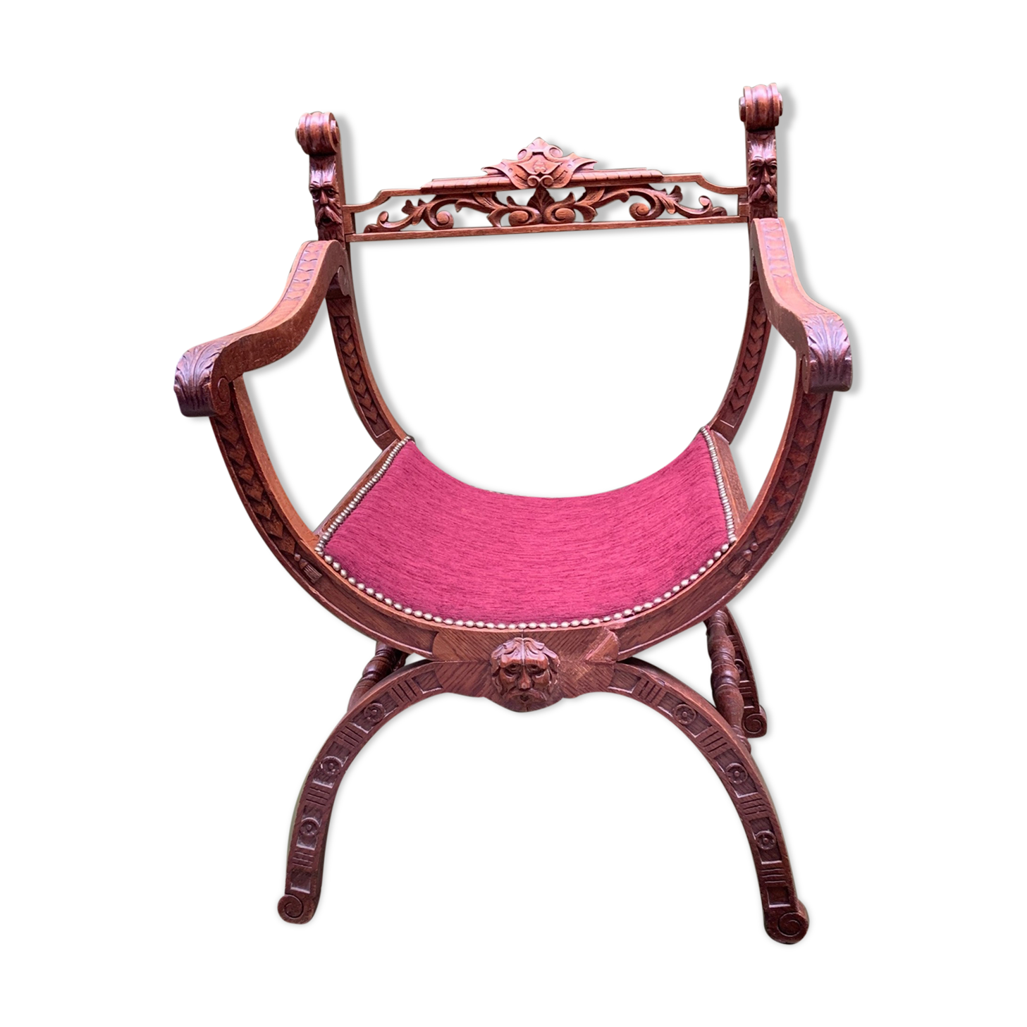 Dagobert oak armchair, new upholstery