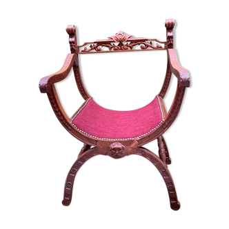 Dagobert oak armchair, new upholstery