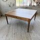 Grande table de ferme XL chêne « carrée » conférence 1950