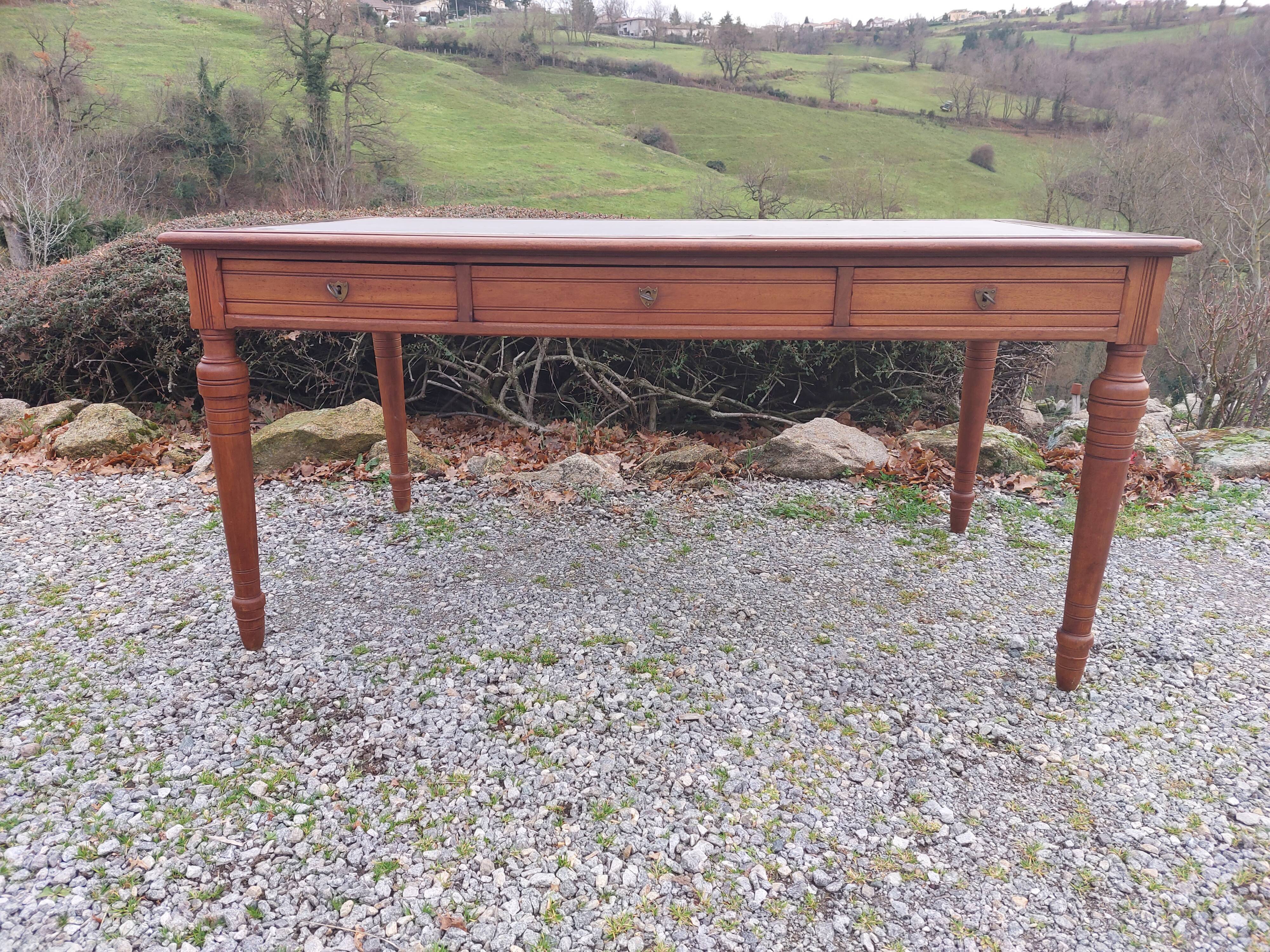 desk, leather top