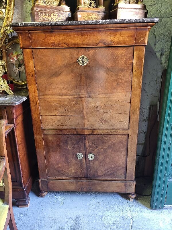 Secretary of the period walnut restoration of the XIXth century