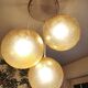 Lustre suspension boules verre ambré Parscot