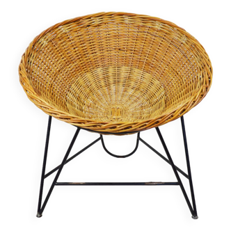 Wicker armchair, 1970s