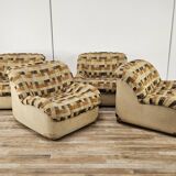 Modular fabric armchairs from the 1970s