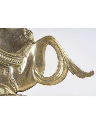 Pair of marble and bronze lamp bases, 20th century