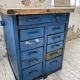 Meuble établi rangement militaire industriel bleu