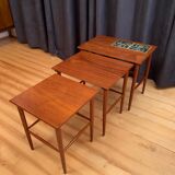 A set of three side tables, Denmark, 1960s