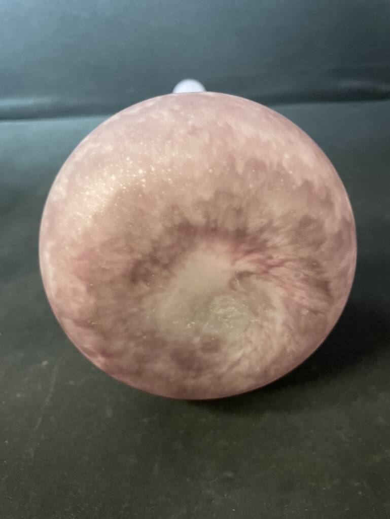 Soliflore vase named “Berluze or Galinette” – Marmoreal glass – Signed (illegible)