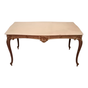 Table basse laiton doré - marbre