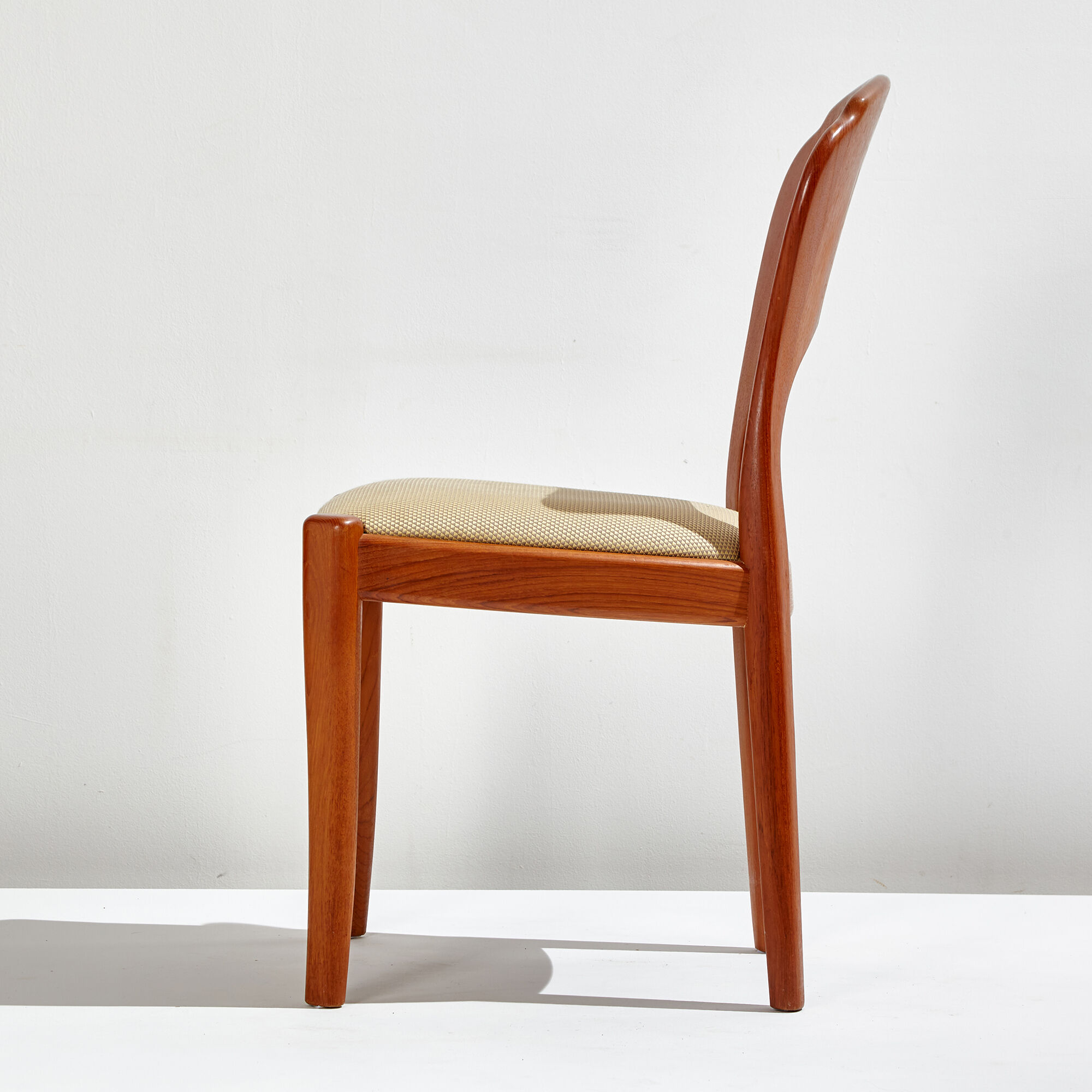 Solid teak dining chair by niels koefoed for koefoeds hornslet mk9828