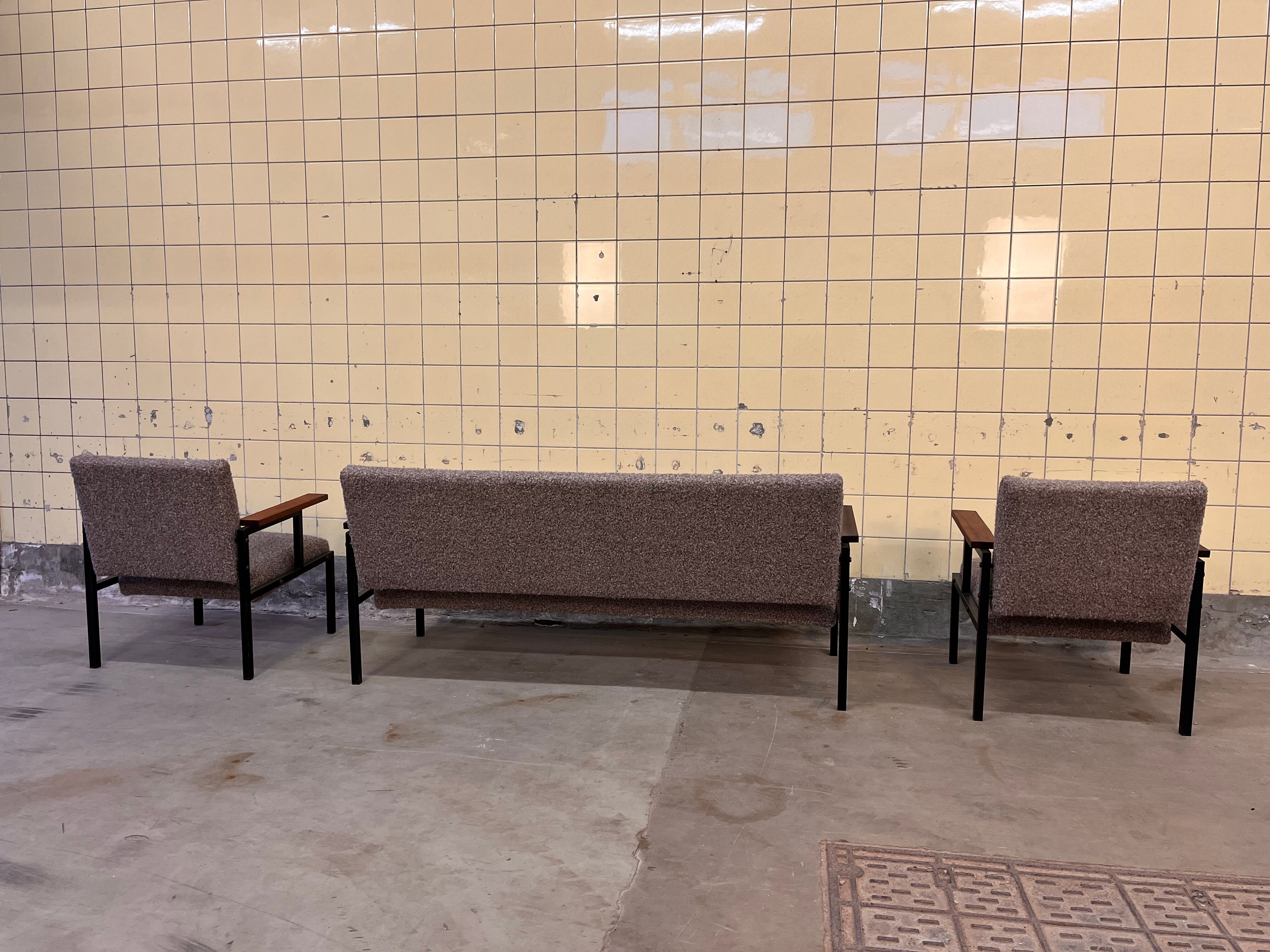 Set of three Belgian sofas